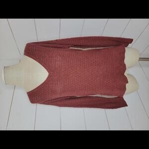 American Eagle Outfitters medium burgundy red v neck looseknit sweater